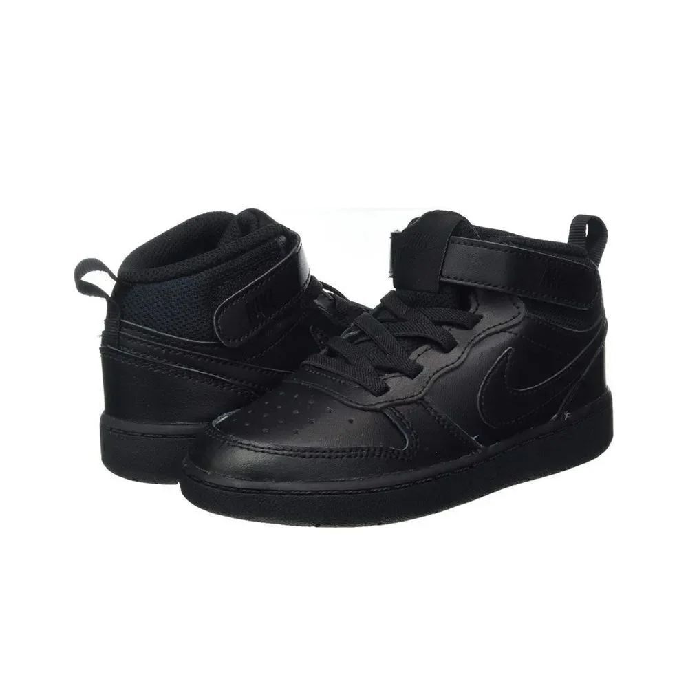 Infant Baby Boys Nike Court Borough Mid 2 High Top Black Sneakers - Sz 3